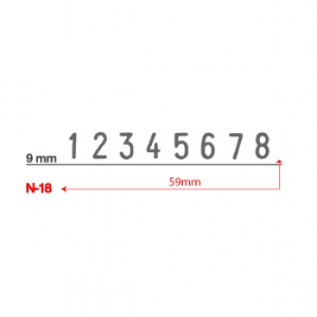 Numbering Stamp N18 - 9mm  